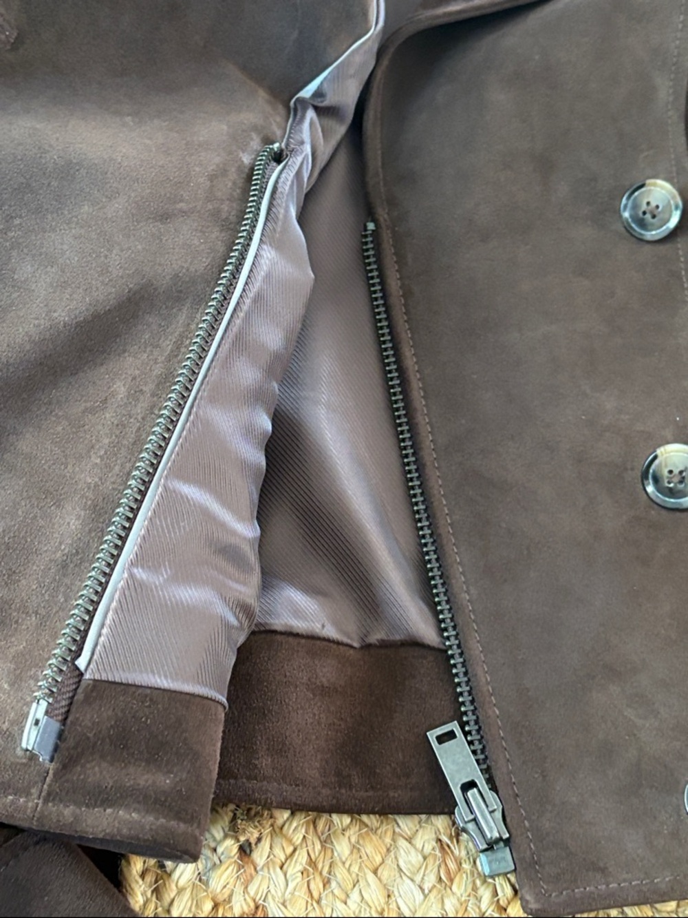 NWT Banana Republic Brown Suede Moto Jacket Women's - Picture 6 of 7